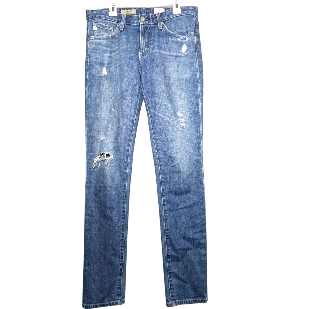 Adriano Goldschmied AG The Stilt Slim Straight Cigarette Jeans 26R Medium Wash - Picture 2 of 11